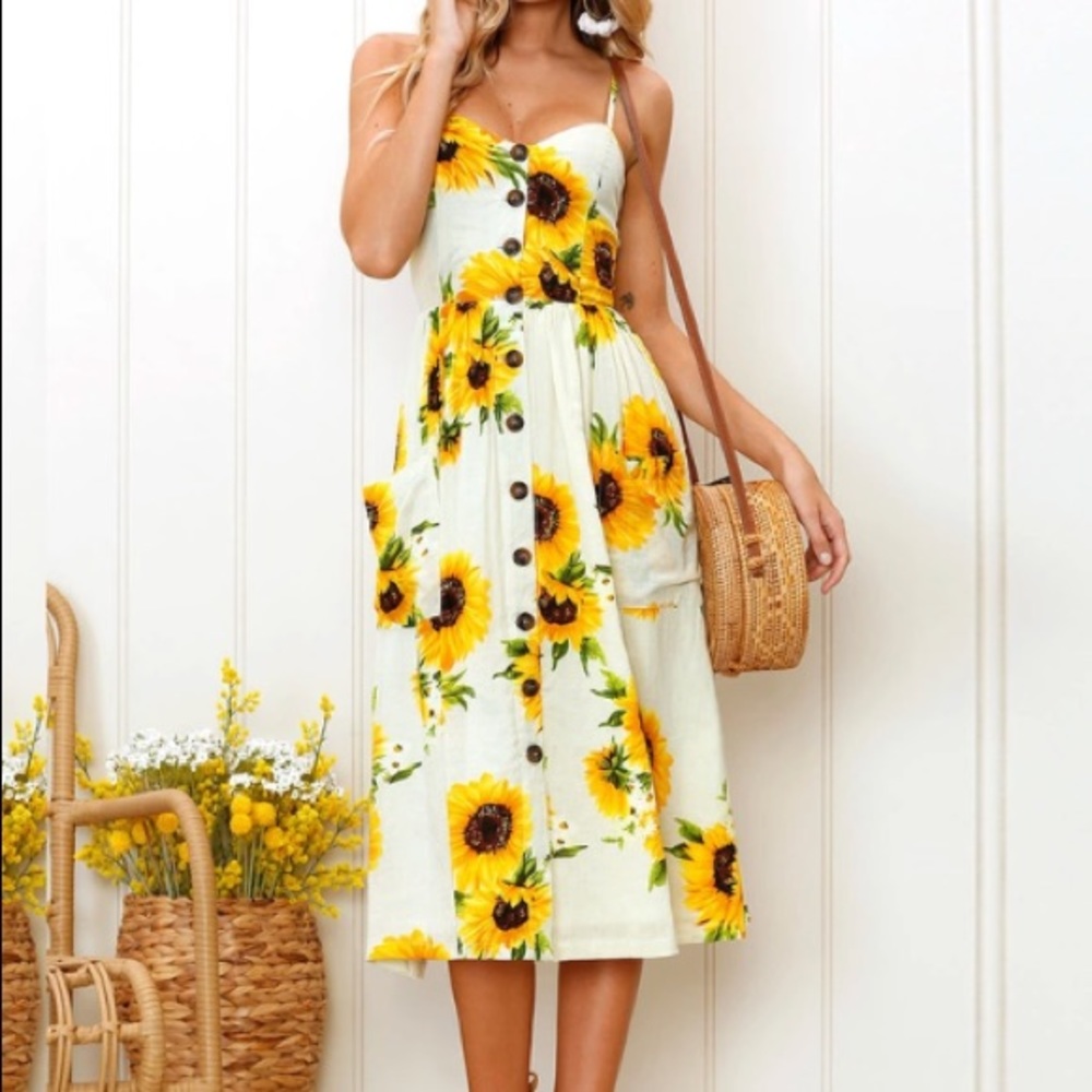 🌻🌻🌻Soft Sunflower Dress